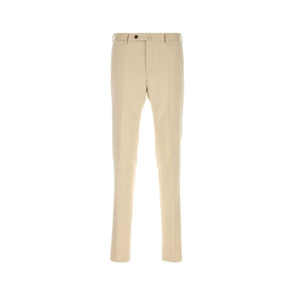 Pt Torino Men Cream Cotton Blend Pant